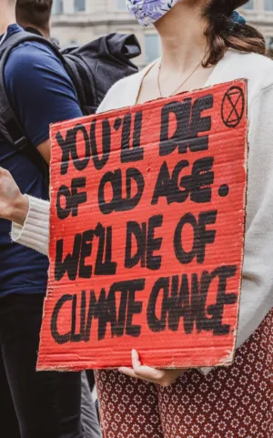 Climate Change Protest Sign