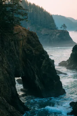 Rugged Coastline At Sunset