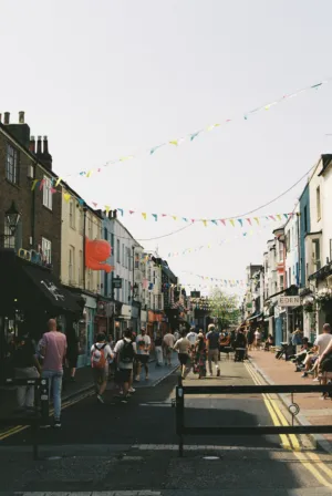 Bright Street Scene