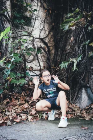 Surprised Girl In Nature