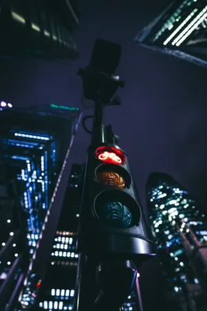 Urban Night Traffic Light