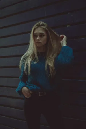 Blue Sweater Model