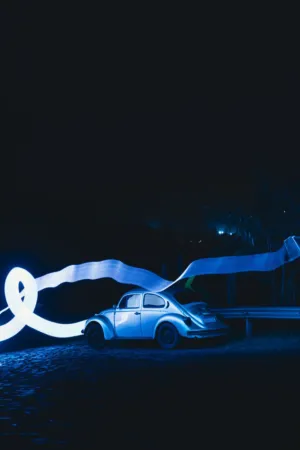 Blue Beetle At Night