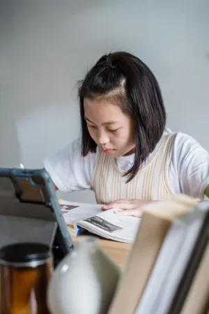 Teenage Girl Studying