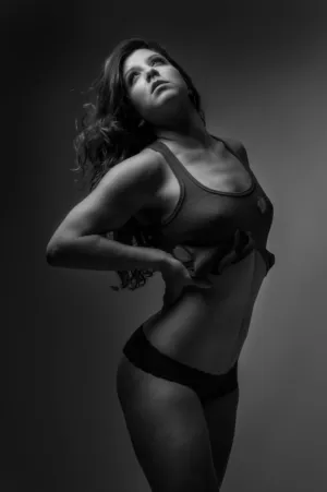 Black And White Fitness Model