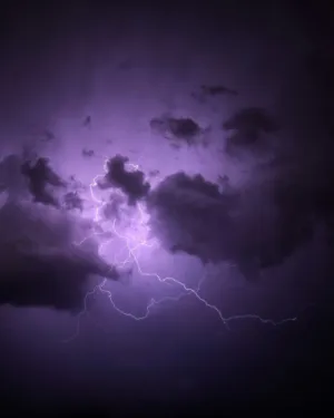 Purple Lightning Storm