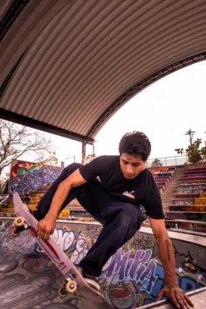 Skateboarder In Action