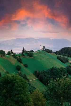 Sunset Over The Hills