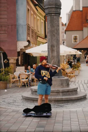 Street Performer In Old Town
