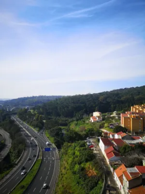 Highway And Residential Area