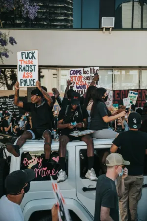 Protesters At A Rally
