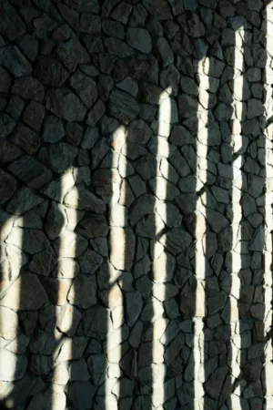 Stone Wall With Shadow Stripes