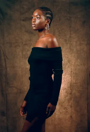 Black Off-The-Shoulder Dress
