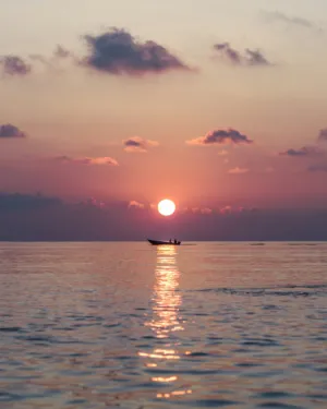 Sunset At Sea