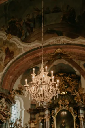 Chandelier In A Church