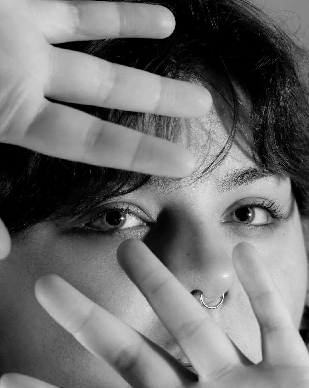 Hand Covering Face