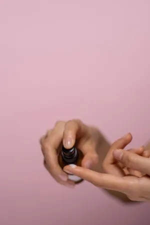 Applying Hand Sanitizer