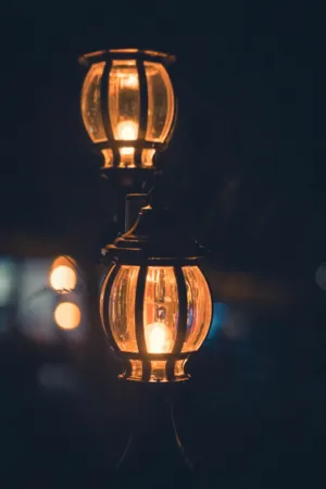 Vintage Lanterns At Night