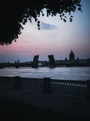 St. Petersburg At Dusk