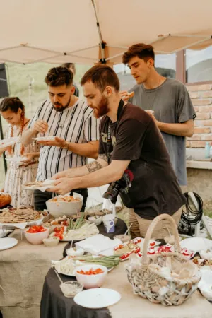Outdoor Food Buffet