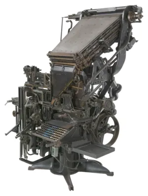 Vintage Mechanical Printing Press