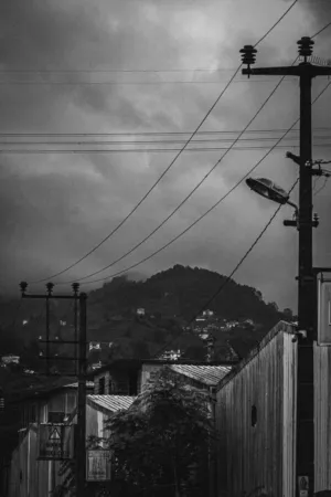 Urban Landscape With Mountains