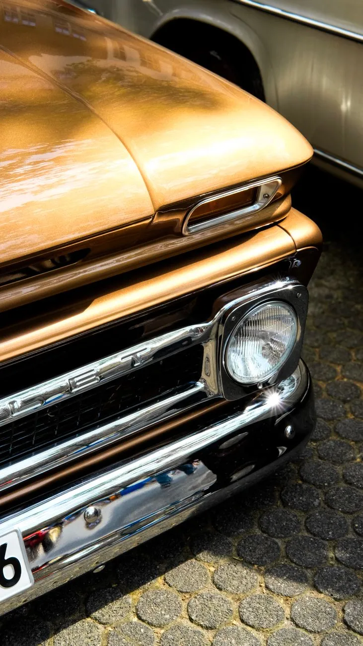 Golden Classic Car