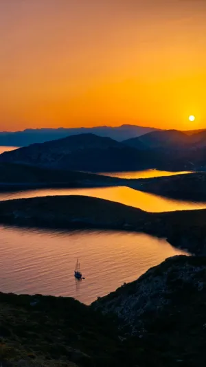 Sunset Over The Sea