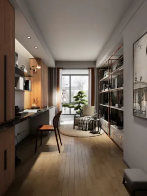 Modern Home Office With Natural Light