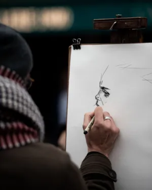 Street Artist Sketching