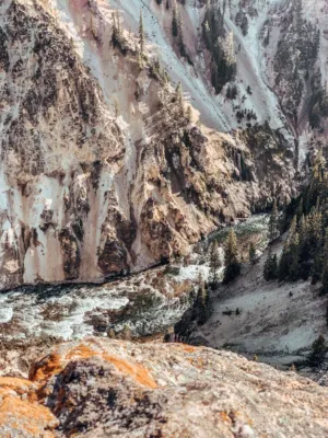 Raging River Through Rocky Landscape