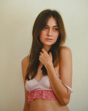 Pink Bra And Lace Detail