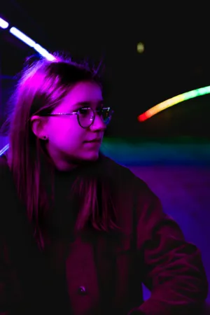 Neon Light Portrait