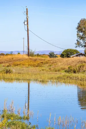 Rural Landscape With Power Lines