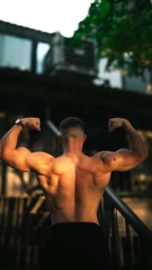Muscular Back And Biceps
