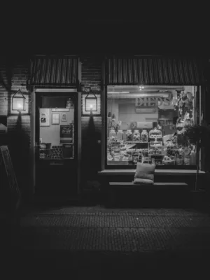 Nighttime Storefront