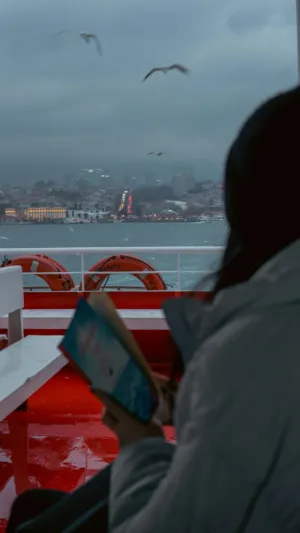 Reading On A Ferry