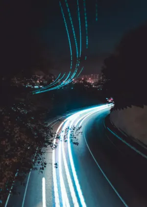 Night Traffic Trails