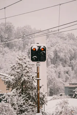Snowy Traffic Light