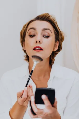 Woman Applying Makeup