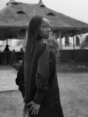 Long Braids In Black And White