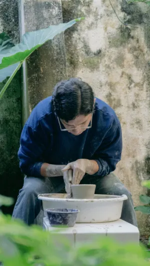 Pottery Artist At Work