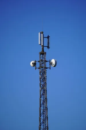 Cell Tower Against Blue Sky