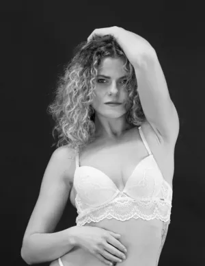 White Bra With Lace Detail