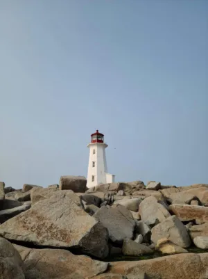 Lighthouse On Rocks