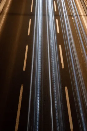 Light Trails On The Road