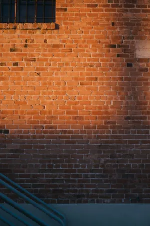 Brick Wall At Sunset
