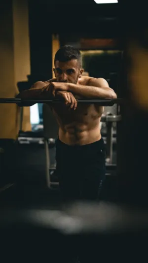 Muscular Man In Gym