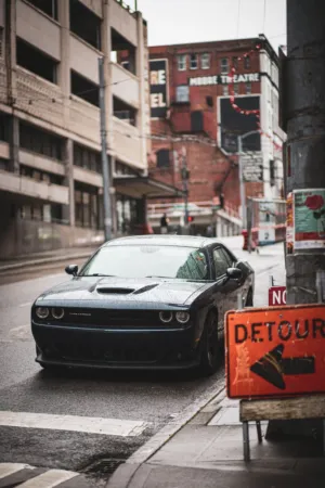Black Challenger On City Street
