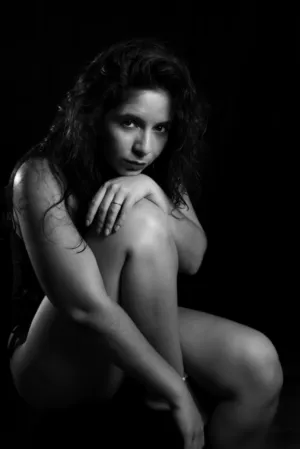 Nude Woman In Black And White